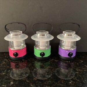 Brightease Set of 3 Mini Lanterns/Pink/Green/Purple/NEW IN INDIVIDUAL BOXES!!!